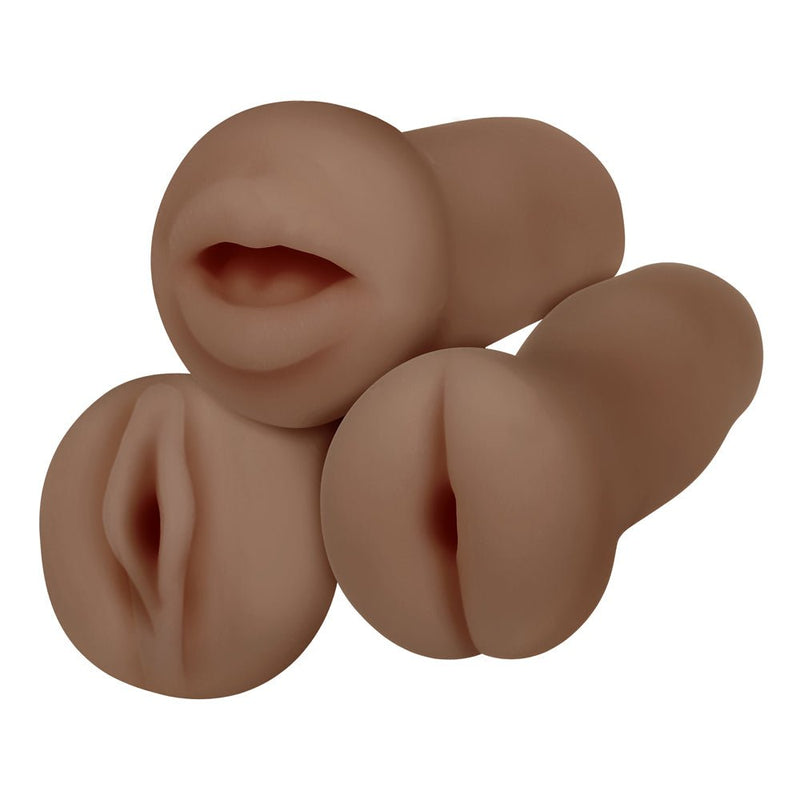 Evolved Novelties Party Pack - Dark - Stroker Masturbator - Realistic Pocket Pussy