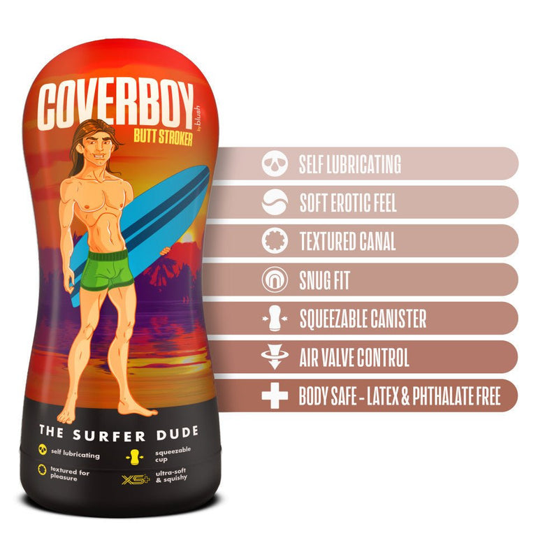 Coverboy The Surfer Dude Self Lubricating Realistic Beige Butt Stroker