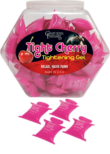 California Fantasies Tight Cherry - Tightening Gel - 72 Piece Fishbowl - 10ml Pillows