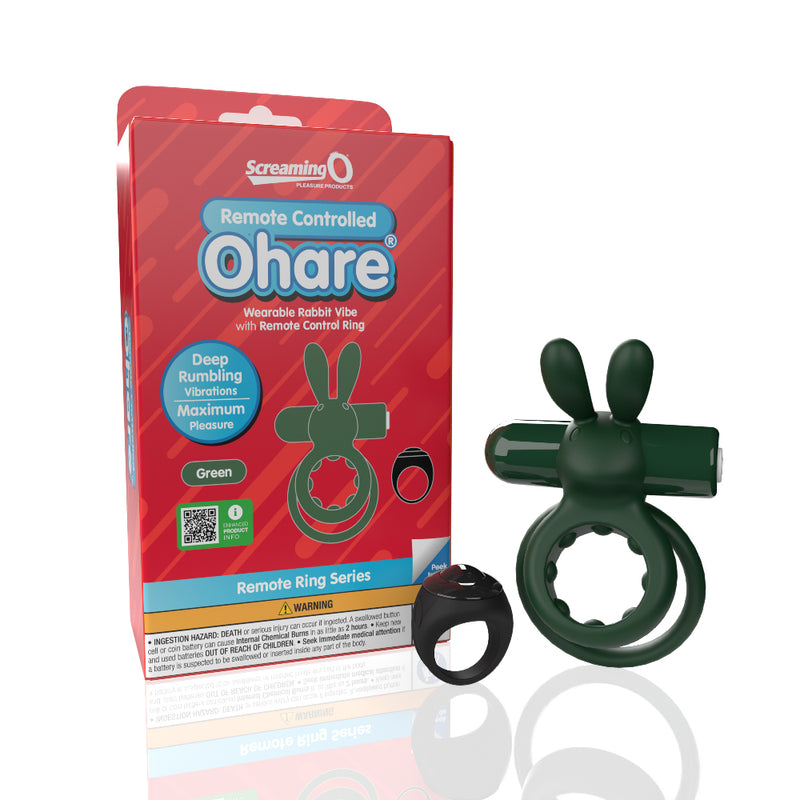 Screaming O Screaming O Remote Controlled Ohare Vibrating Ring - Green