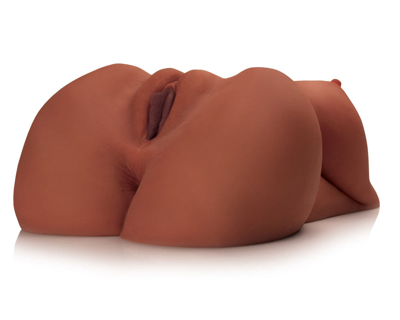 Pipedream PDX Plus EZ Bang Torso - Brown - Stroker Masturbator - Realistic Body Part Stroker