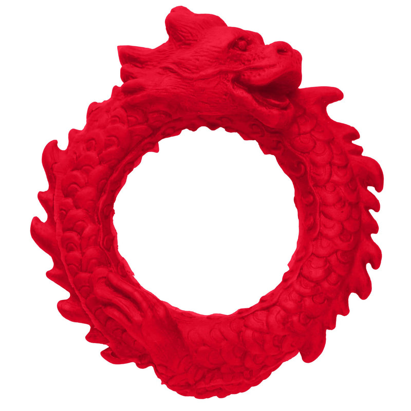 XR Brands Rise of the Dragon Silicone Cock Ring - Red