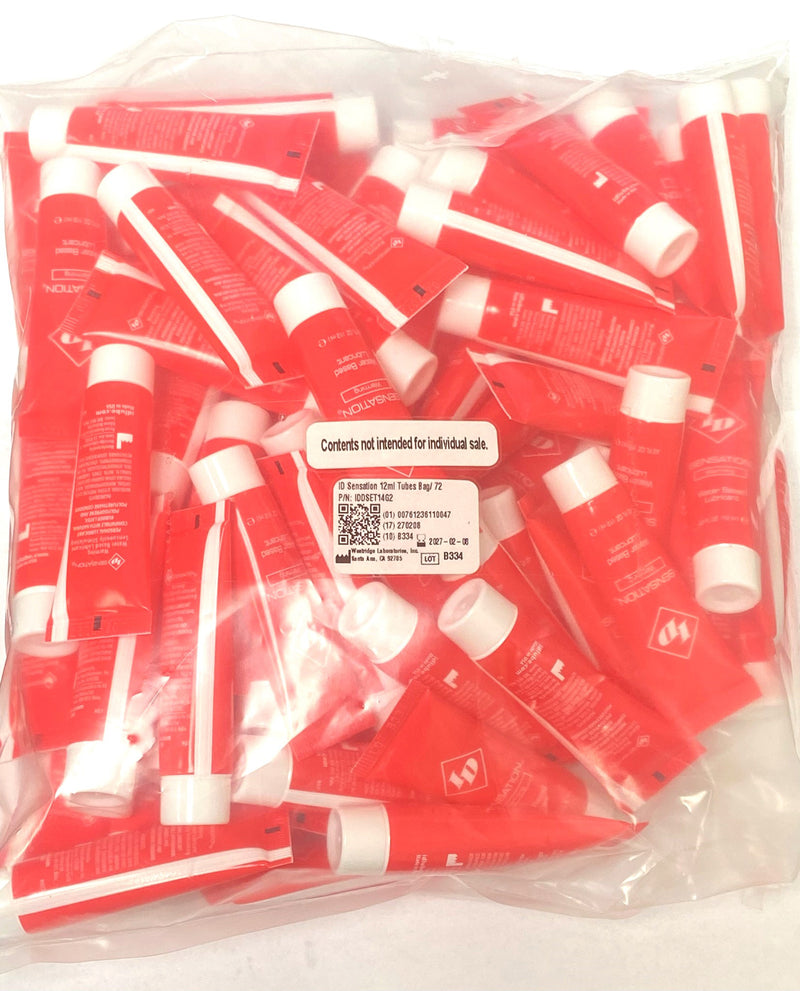 I.D. Lubricants ID Sensation 12 ml Tubes - Bag of 72