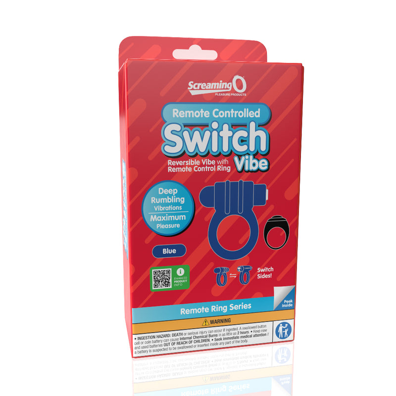 Screaming O Screaming O Remote Controlled Switch Vibrating Ring - Blue
