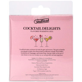 Doc Johnson Goodhead Cocktail Delights Peach Bellini, Strawberries Champagne, and Lemon Drop 3 Pack 2 Oz.