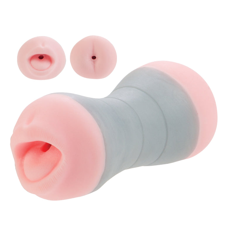 CalExotics Travel Gripper BJ (Blow Job) and Ass - Stroker Masturbator - Realistic Pocket Pussy