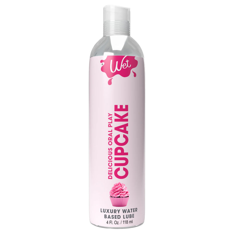 Wet Wet Delicious Oral Play - Cupcake - Waterbased Flavored Lube 4 Oz