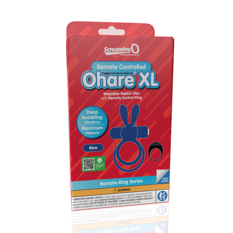 Screaming O Screaming O Remote Controlled Ohare XL Vibrating Ring - Blue