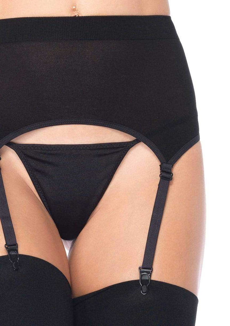 Leg Avenue Zara Garter Belt and Stocking - Queen - Black