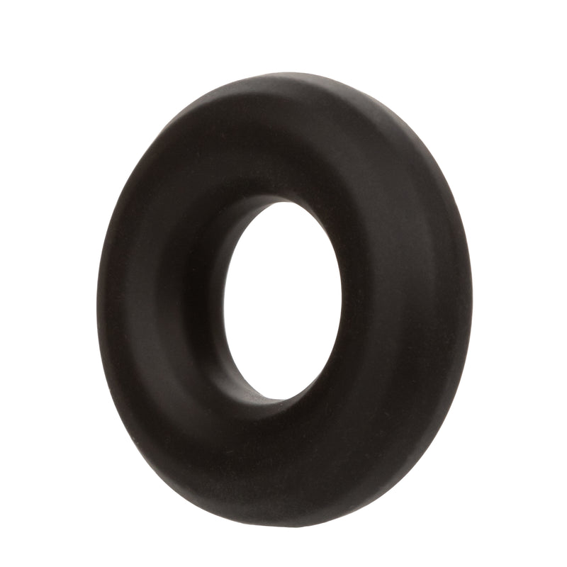 CalExotics Alpha Liquid Silicone Prolong Medium Ring - Black