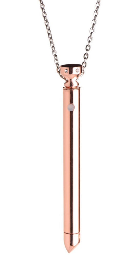 XR Brands 7x Vibrating Necklace - Rose Gold