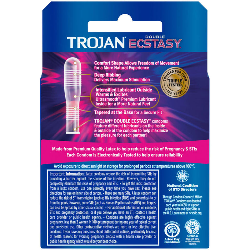 Paradise Marketing Trojan Double Ecstasy - 3 Pack
