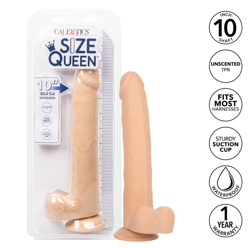 CalExotics Size Queen 10 inch/25.5 Cm - Ivory