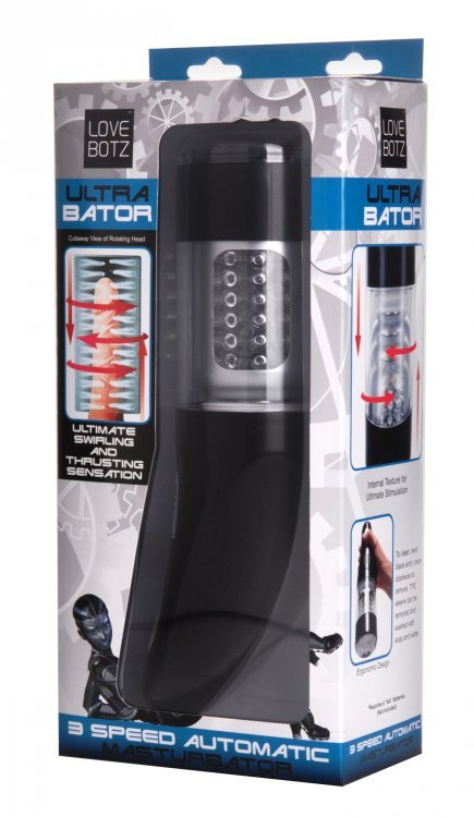XR Brands Love Botz Ultrabator Thrusting and Swirling Auto Stroker - Automatic Stroker Masturbator - Canister Masturbation Cup