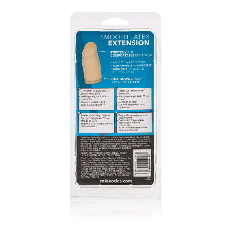 CalExotics 3 Inch Smooth Latex Extension - Ivory