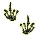 "Fuck You Glow in the Dark Skeleton Hand Nipple Cover Pasties NN-BLA-FU-GLO"