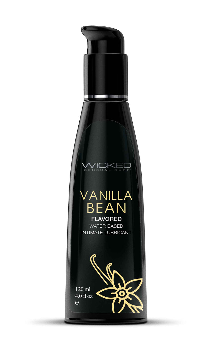 Wicked Sensual Care Aqua Vanilla Bean Flavored Water Based Intimate Lubricant - 4 Fl. Oz.