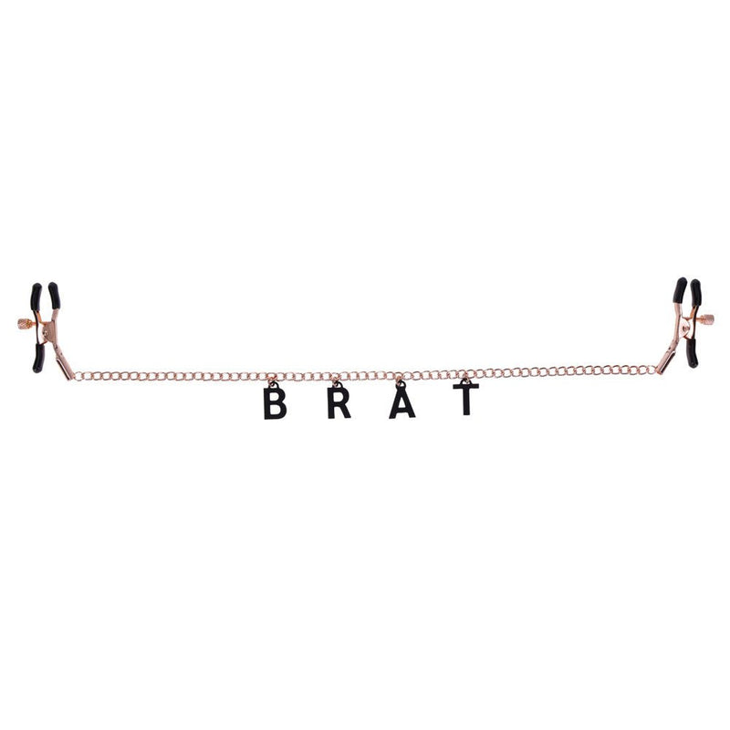Sportsheets Brat Charmed Nipple Clamps - Rose Gold