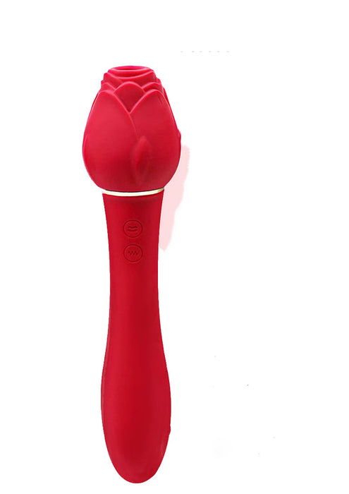 "Wild Rose Suction Vibrator - Red IC1706"