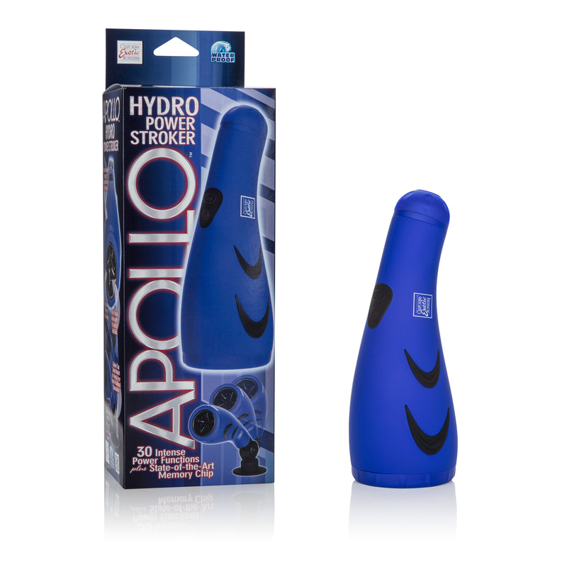 CalExotics Apollo Hydro Power Stroker - Blue - Automatic Stroker Masturbator - Canister Masturbation Cup