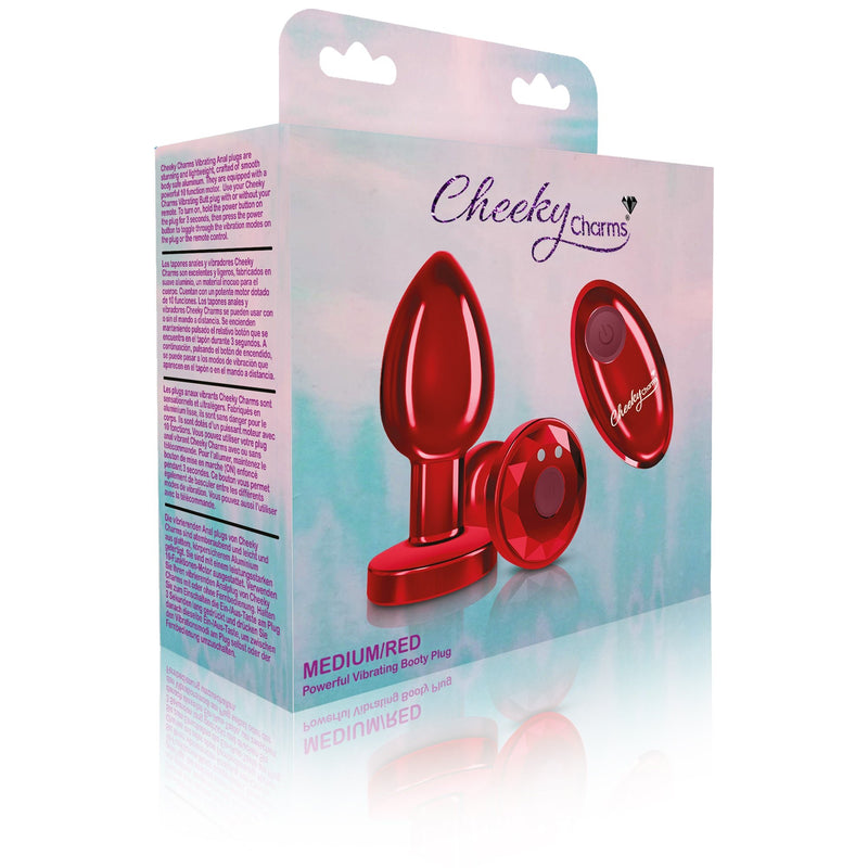Viben Vibrating Red Metal Remote Plug - Medium