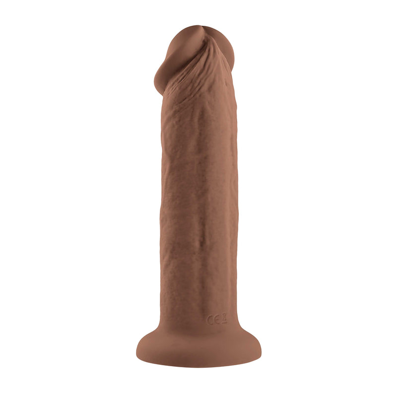 Evolved Novelties 7 Inch Girthy Vibrating Dong - Dark