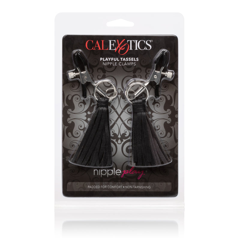 CalExotics Nipple Play Playful Tassels Nipple Clamps - Black