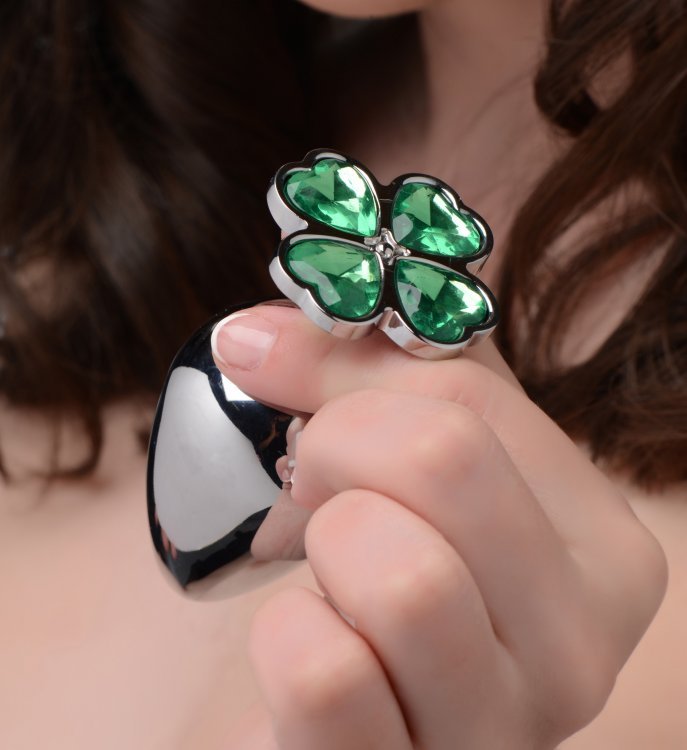 XR Brands Lucky Clover Gem Anal Plug - Small