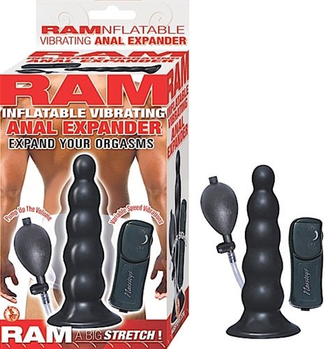 "Ram Inflatable Vibrating Anal Expander - Black NW2407"