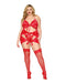 "Garter Slip and G-String Dmnd - One Size Queen - Red DG-13518XPNSTAOSQ"