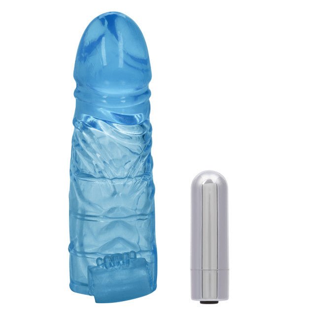 CalExotics Up Extended It Up Vibrating Extension Sleeve - Blue Rechargeable
