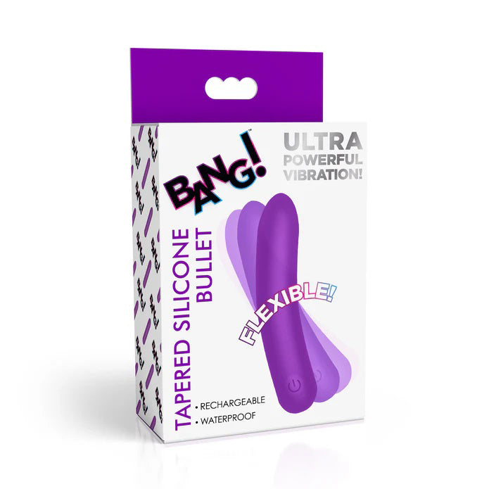 XR Brands Tapered Flexible Silicone Bullet - Purple