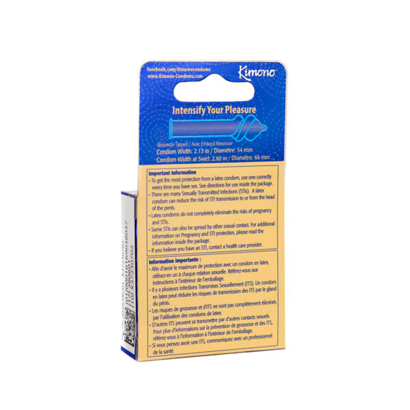 Paradise Marketing Kimono Swirl 3 Count Condoms