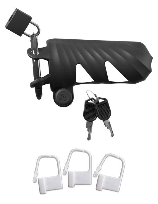 Pipedream Fantasy C-Ringz Remote-Controlled Vibrating Cock Blocker - Black