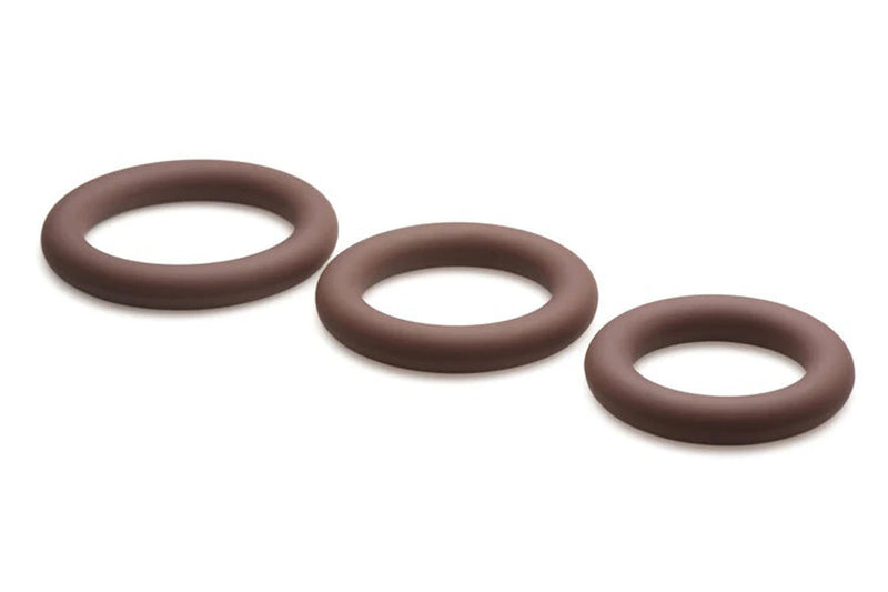 Curve Toys Jock Silicone Cock Ring Set in - Dark