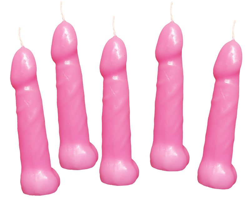 Hott Products Bachelorette Pecker Party Pink Candles 5 Pack