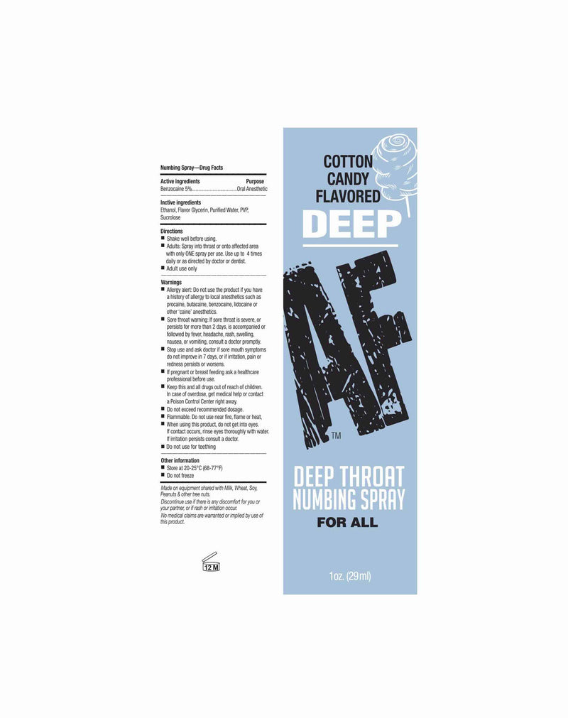 Little Genie Deep Af Throat Numbing Spray 1oz - Cotton Candy