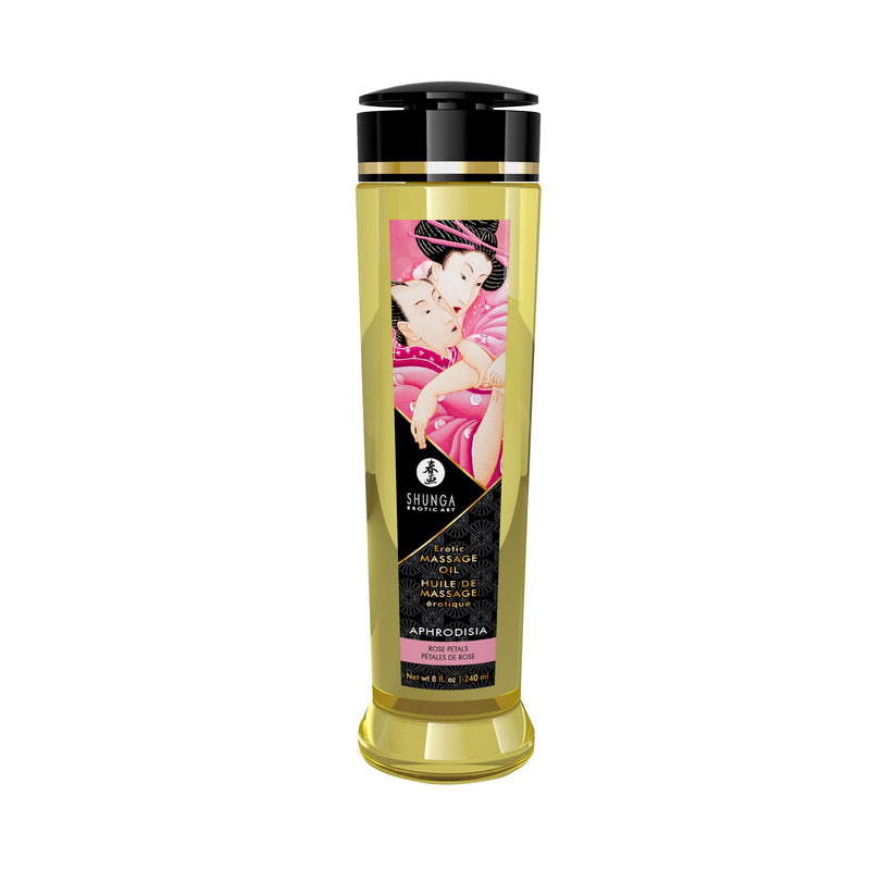 Shunga Massage Oils - Aphrodisia - 8 Fl. Oz. Rose Petals