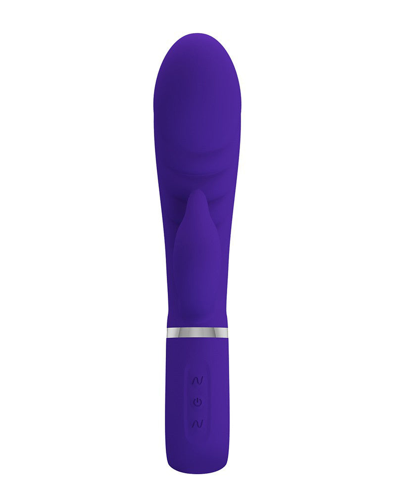 Pretty Love Prescott Super Soft Rabbit Silicone Vibrator - Purple