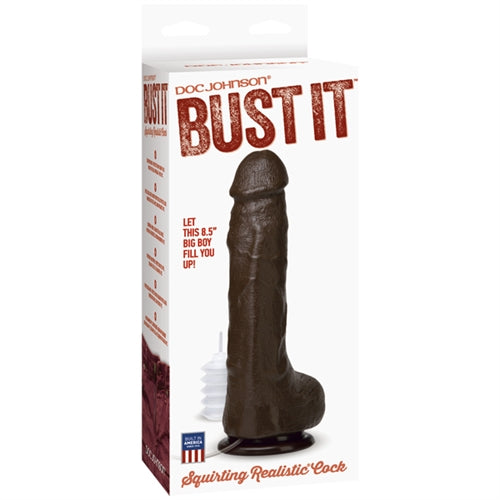 Doc Johnson Bust It Squirting Realistic Cock - Black
