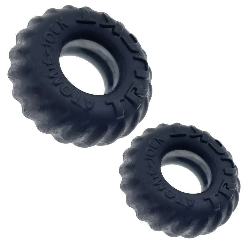 Oxballs Truckt 2 Piece Cockring Set Atomic Jock - Night Black