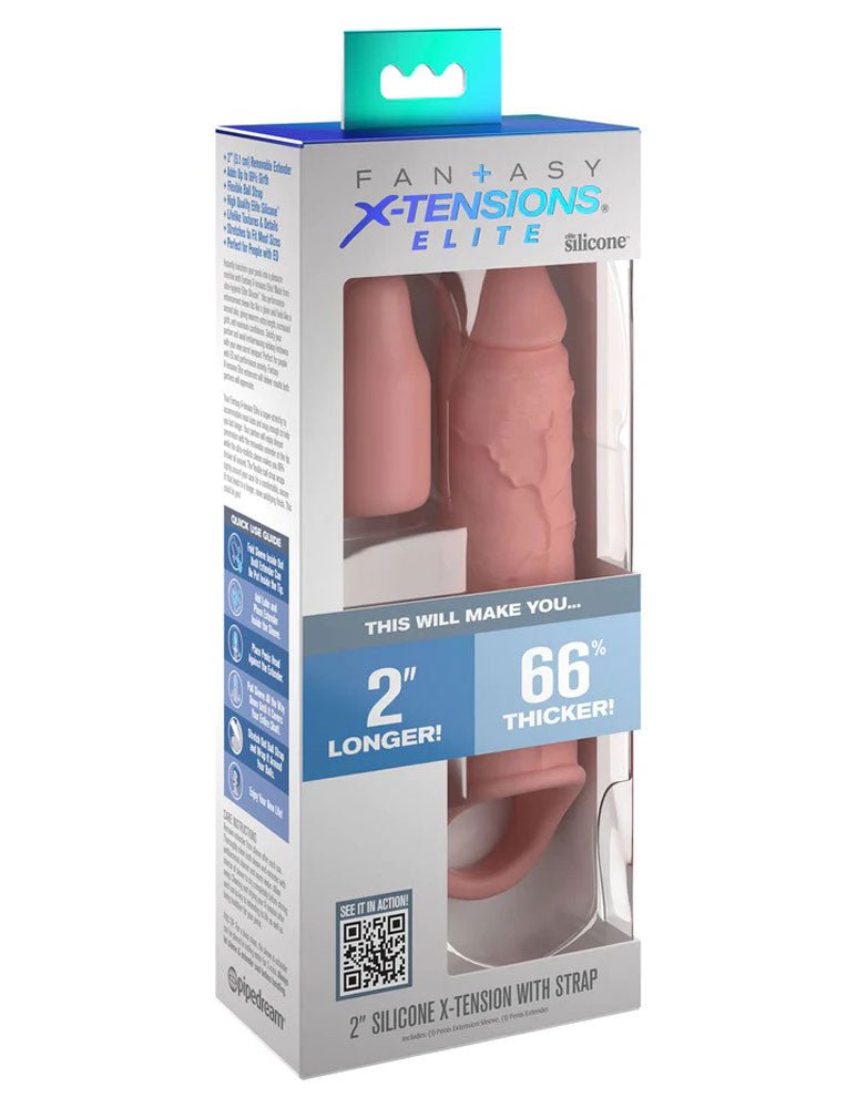 Pipedream Fantasy X-Tensions Elite 6 Inch Extension With Strap - Light