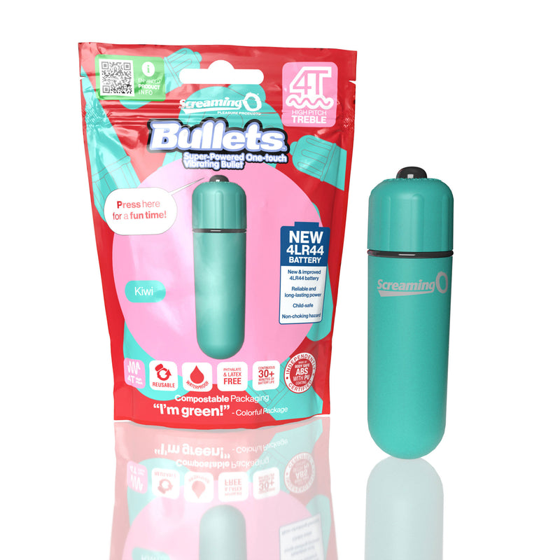 Screaming O Screaming O 4t - Bullet - Super Powered One Touch Vibrating Bullet - Kiwi