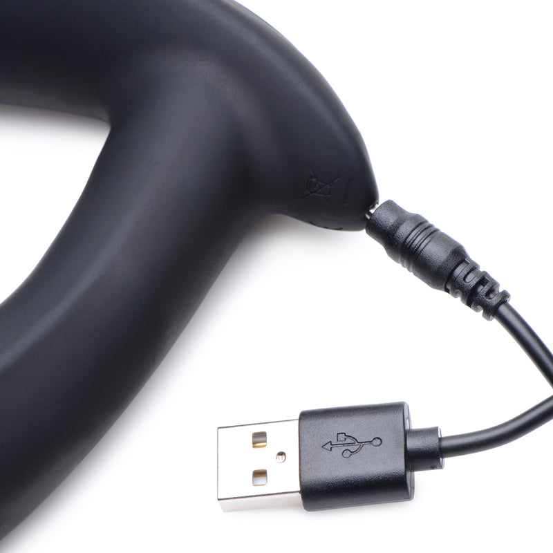 XR Brands E-Stim and Vibrating Prostate Massager - Black