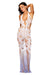 "Bodystocking Gown - One Size - White/hydrangea DG-0491WHHYDOS"