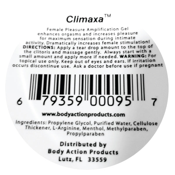 Body Action Climax Female Amplification Gel for Women .5 Jar