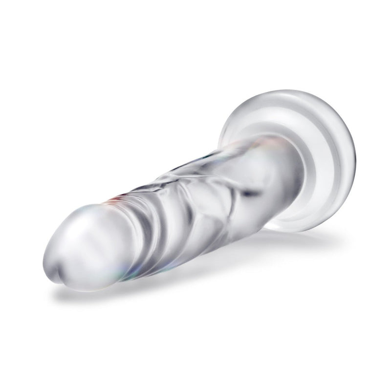 B Yours Diamond Crystal Realistic Clear 7.5-Inch Long Dildo With Suction Cup Base