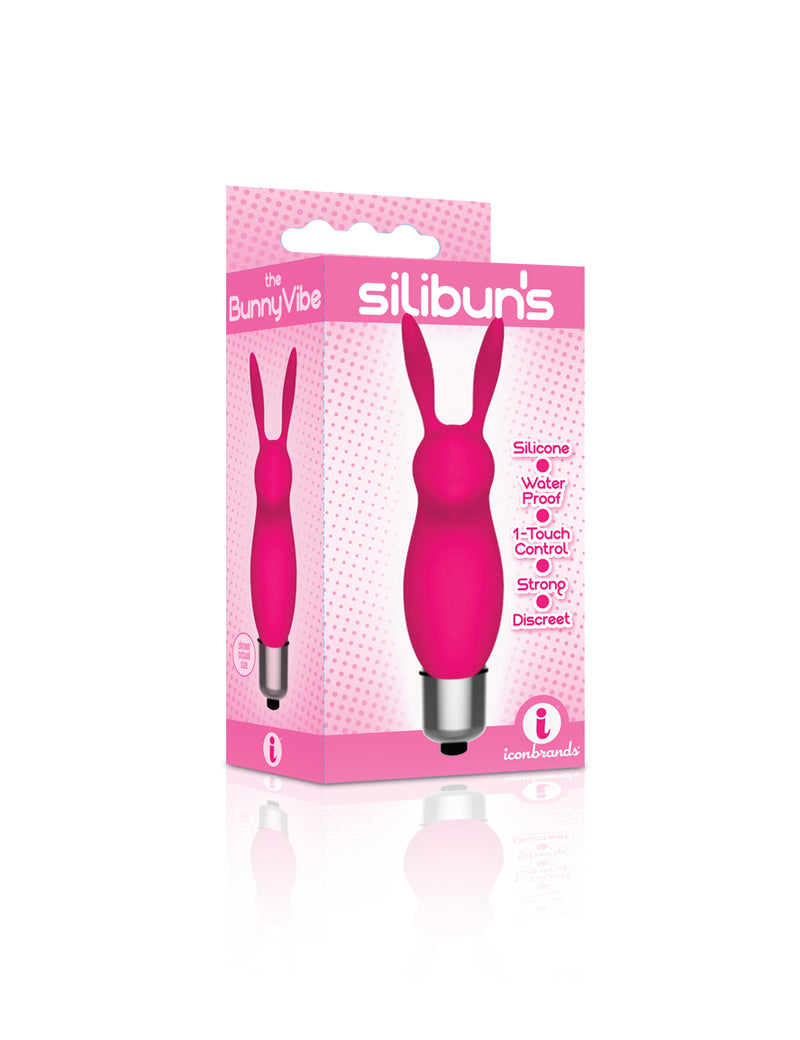 Icon Brands The 9's Silibus Silicone Bunny Bullet - Pink