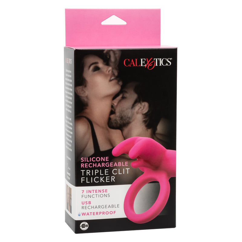 CalExotics Silicone Rechargeable Triple Clit Flicker
