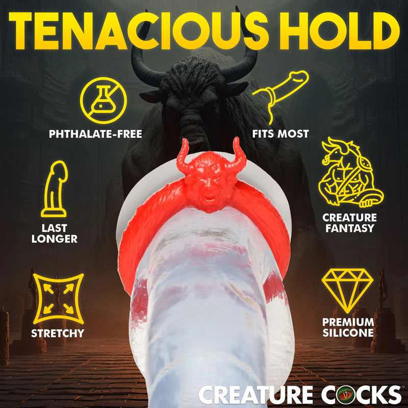 XR Brands Beast Mode Silicone Cock Ring - Red
